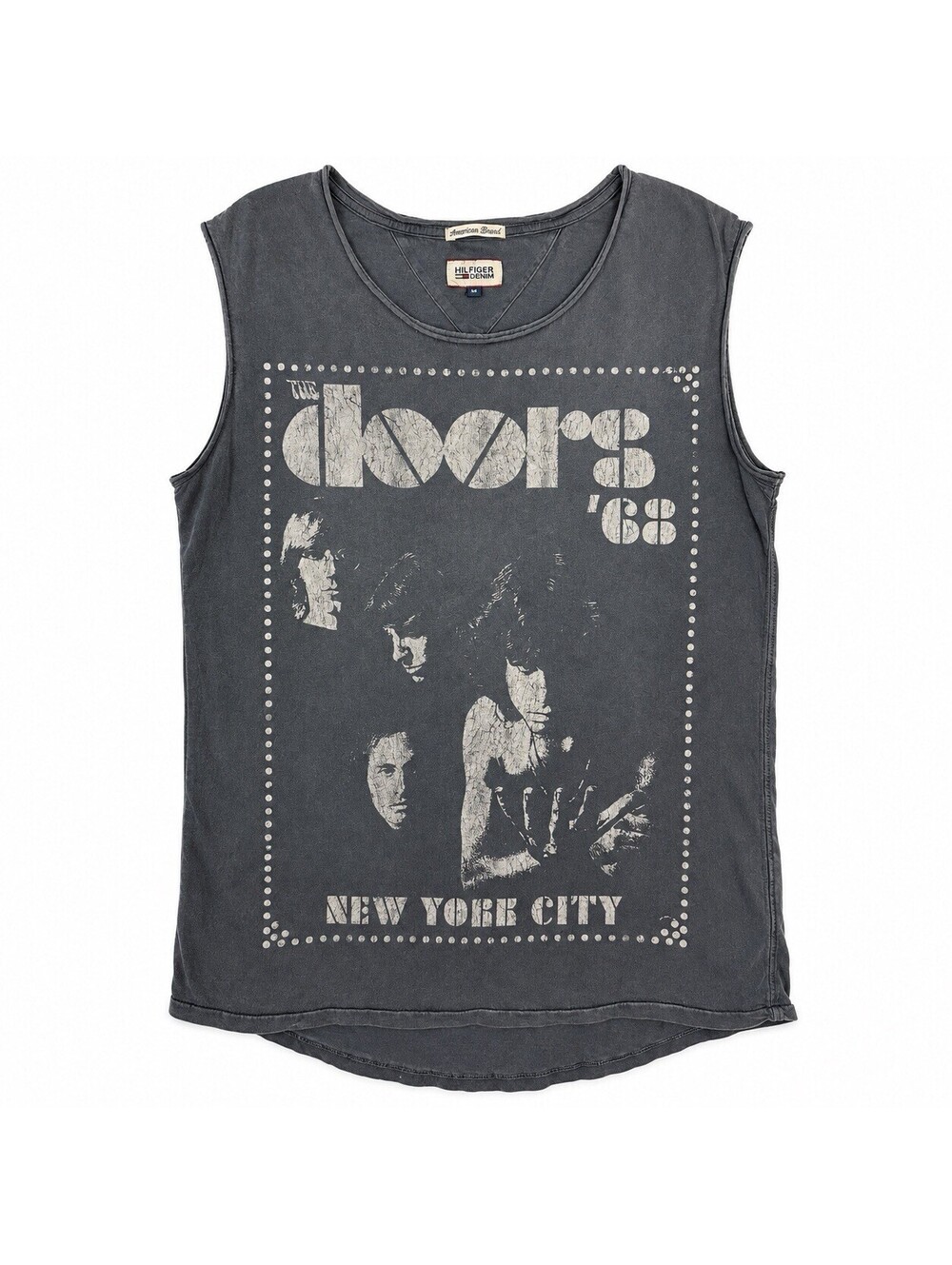 Vtg Y2K Rare Hilfiger Denim Faded The Doors 68 NYC Tank TShirt M Single Stitch